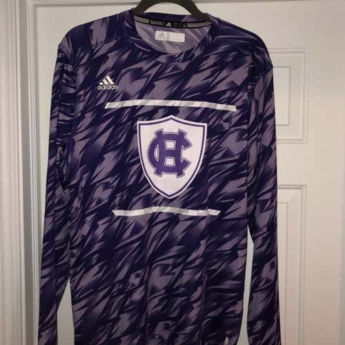 Holy Cross Purple Camo Workout Shirt Large