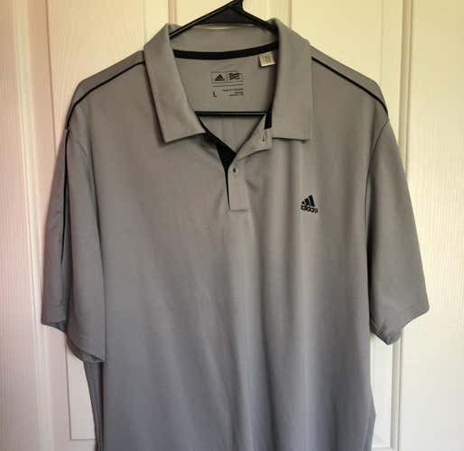 Men’s Golf Shirt Gray Adidas Large