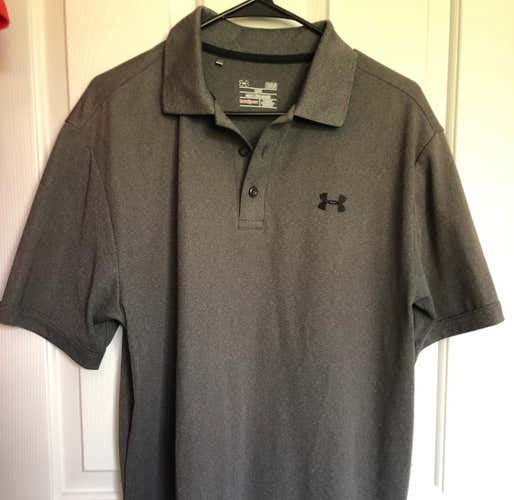 Men’s Golf Shirt Large Gray Under Armour