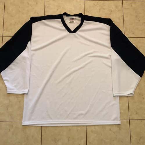 White And Navy Blue Practice Jersey