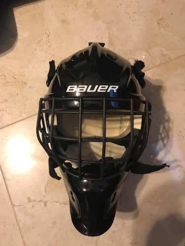Bauer NME 3 Goalie Mask Senior Black With Mask Bag