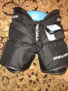 New Intermediate Large Bauer Reactor 9000 goalie pants.