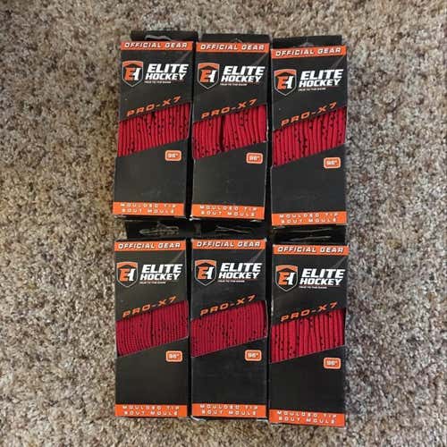 6 96” Red Hockey Laces