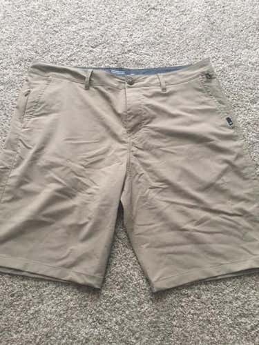 BNWOT Tan Quiksilver Hybrid quick dry shorts size 36