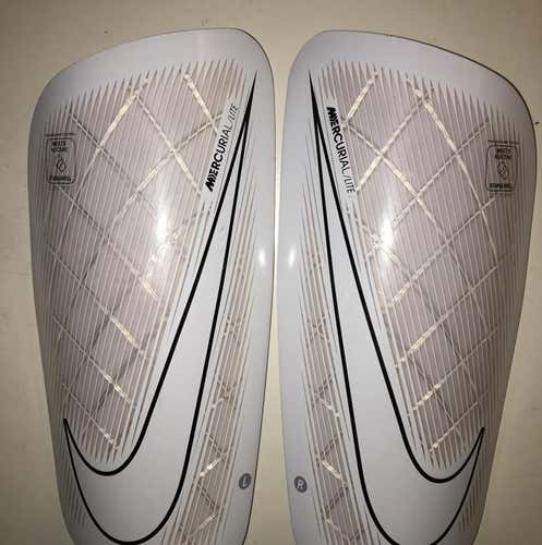 Nike Mercurial Lite White Shin Guards
