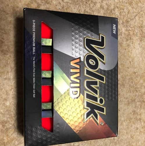 Volvik Vivid Red Matte Golf Balls (12)
