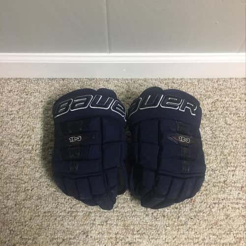 Bauer 1N Gloves Navy Blue 13”