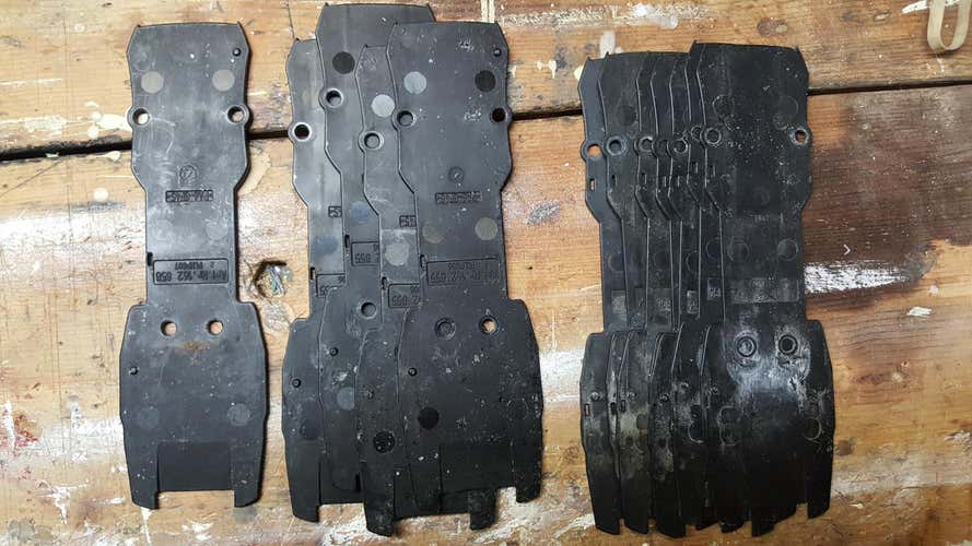 Tyrolia riser plates, 1mm ,2mm and 3mm thickness, heal and toe plates.