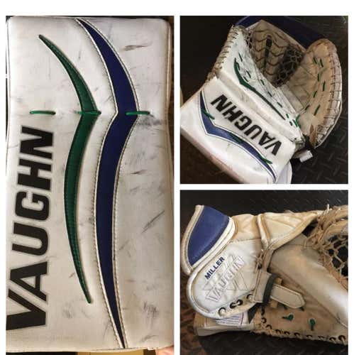 Ryan Miller Vancouver Canucks glove and blocker