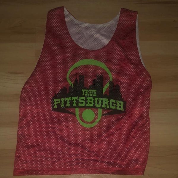 True Lacrosse Pittsburgh Red/White Regular Size Pennie/Penny/Pinnie/Jersey