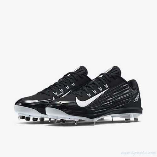 Nike Lunar Vapor Pro Low sz 10 Metal Baseball Cleats 683895 010 Black White
