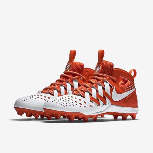 Nike Huarache V 5 LAX sz 11 Orange White 807142 811 Lacrosse Cleat Thompson