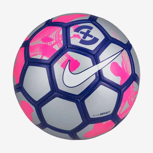 Nike FootballX DURO Reflect Soccer Ball SIZE 3 SC3049 061 Street Pink Silver