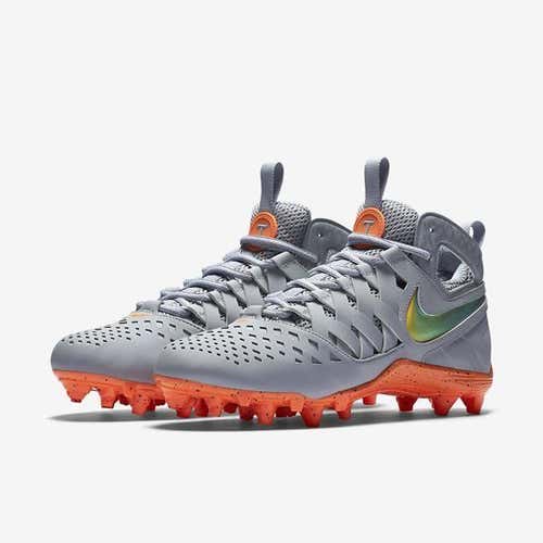 Nike Huarache V 5 Elite LE sz 13 Thompson Lacrosse 857036 080 Orange Grey Chrome
