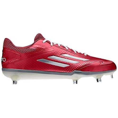 Adidas Afterburner 2.0 sz 13 S84700 Red White Metal Baseball Cleat SPRINTFRAME