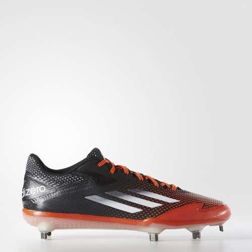 Adidas adiZero Afterburner 2.0 sz 14 S84701 Orange Black Metal Baseball Cleat Miami
