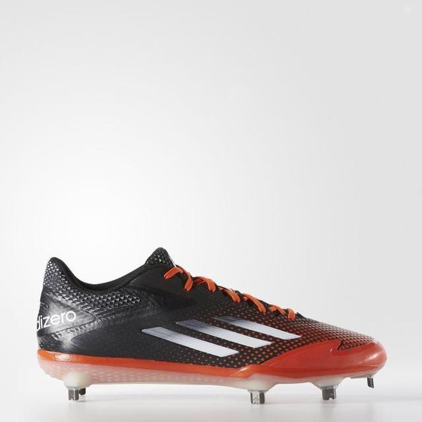 Adidas adiZero Afterburner 2.0 sz 14 S84701 Orange Black Metal Baseball Cleat Miami