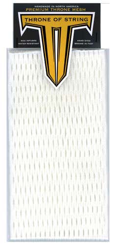 Throne Lacrosse 20 Diamond OG WAX Lacrosse Goalie Mesh White