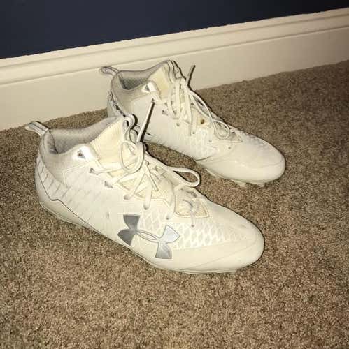 Under Armour Banshee White Lacrosse Cleats Size 9.5
