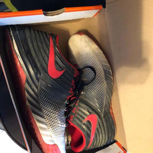 Nike Lunar Trout 2 Men's Turf Black Red 8.5 Used FSOT