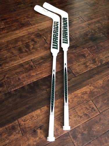 Pair Pro Stock Warrior Swagger Goalie Sticks Niemi 25.5” Paddle