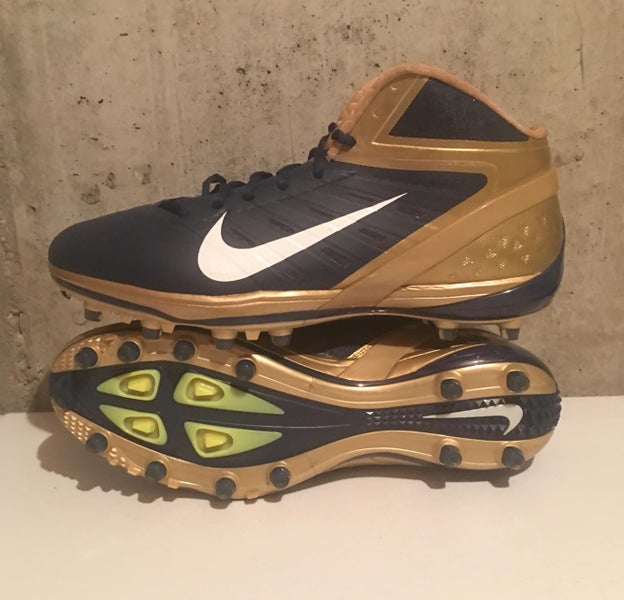 Nike Men's Alpha Talone Elite Football Cleats - Size 15 - 534769 - Navy/Gold
