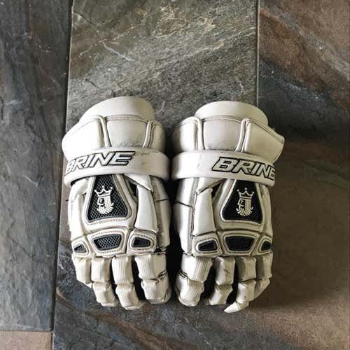 Brine King 3 White Lacrosse Gloves Size 12