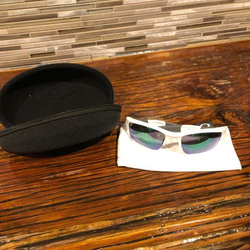 Custom Oakley Flack Jackets White/Grey/Jade