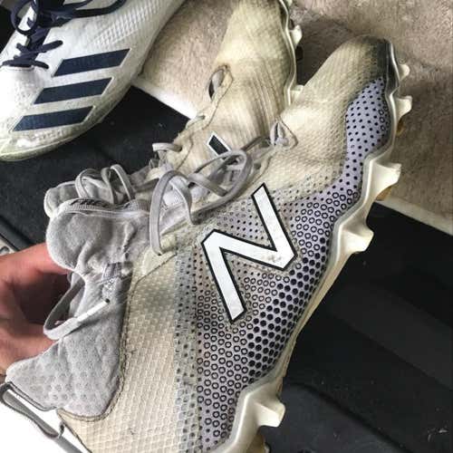 White New Balance Freeze Cleats Size 10