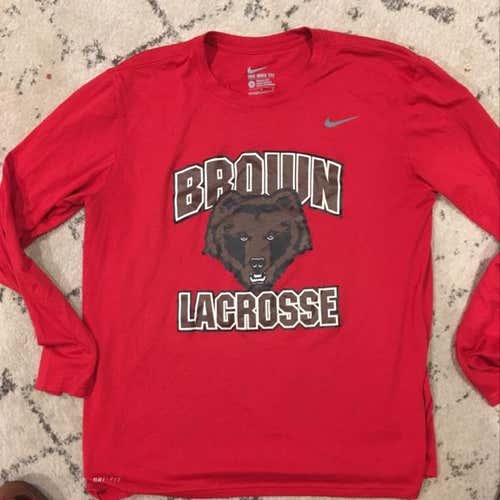Brown Lacrosse Team Issued Longsleeve Shooter Shirt (Dri-Fit)