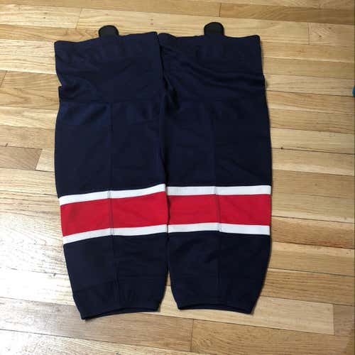 Adult Large Reebok Edge New York Rangers Hockey Socks