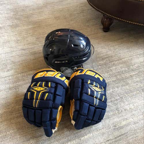 Bauer Helmet and Gloves