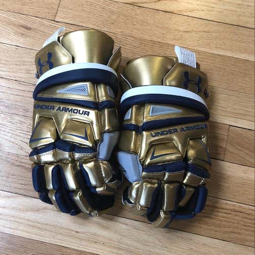 New Under Armour Engage - Notre Dame Lacrosse Gloves 14”