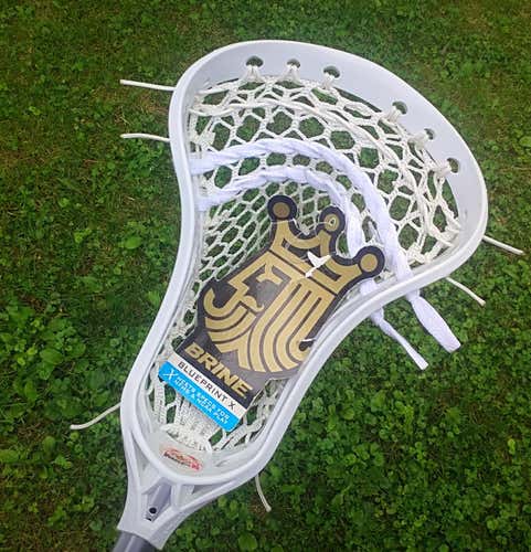 New Brine BluePrint X Lacrosse Head Hand Strung w/ USA MADE Semi-Soft Mesh & Strings/Sho