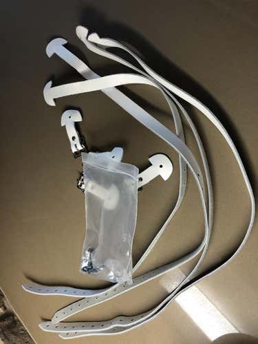 New Bauer leather straps for leg pads