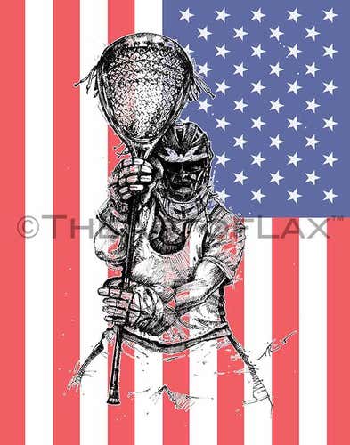 Goalie Lax Crank USA Flag (unframed )