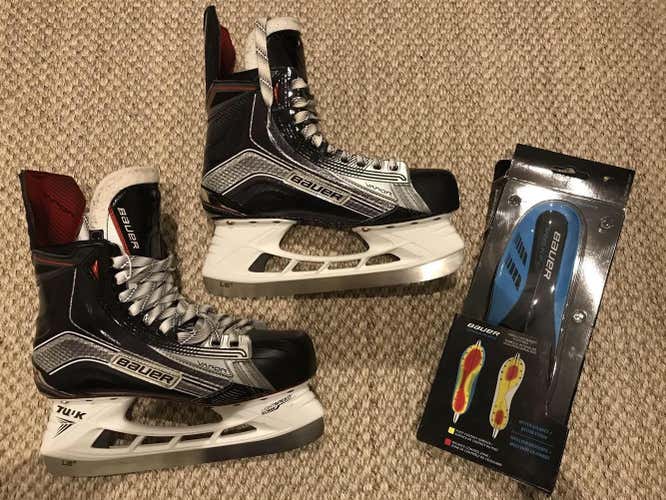 Bauer Vapor 1X Skates Senior Size 7.0 D with Brand New Speed Plates