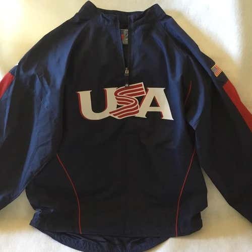 USA Baseball Majestic Jacket Adult Medium Excellent!