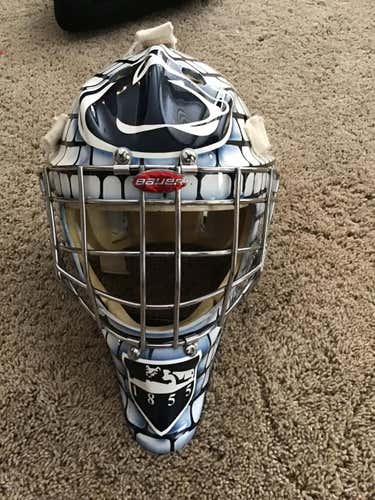 Pro stock Bauer Profile 960 Goalie Mask Senior NCAA Penn  State Game Worn