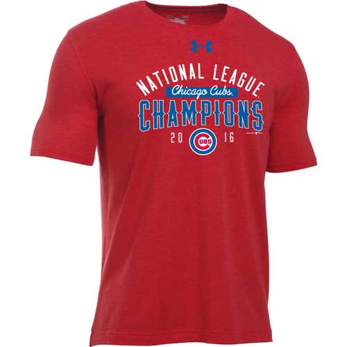 Under Armour Chicago Cubs 2016 National League Champions sz XL X-LARGE Red