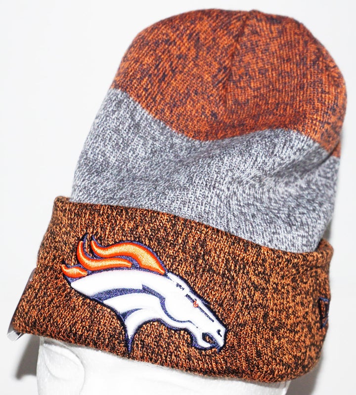 Youth Mitchell & Ness Black Denver Broncos XL Logo Cuffed Knit Hat