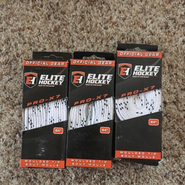 3 White Unwaxed 84” Laces