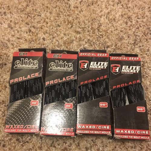 4 Black 96” Waxed Laces