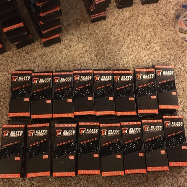 16 Black Unwaxed 108” Hockey Laces