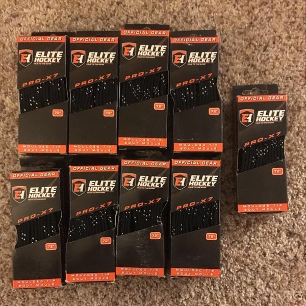 7 Black 72” Unwaxed Laces