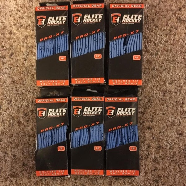 6 Light Blue 72” Unwaxed Laces