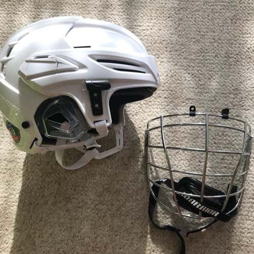 Warrior Box Lacrosse Helmet W/ Chrome Fatboy Facemask