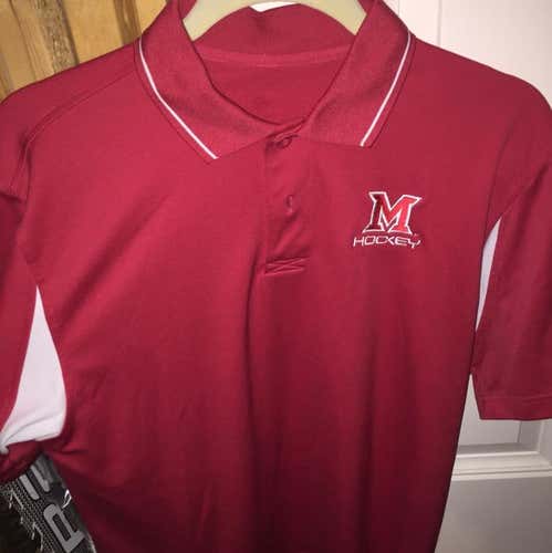 University Of Miami (Ohio) Hockey Polo- SIZE MEDIUM