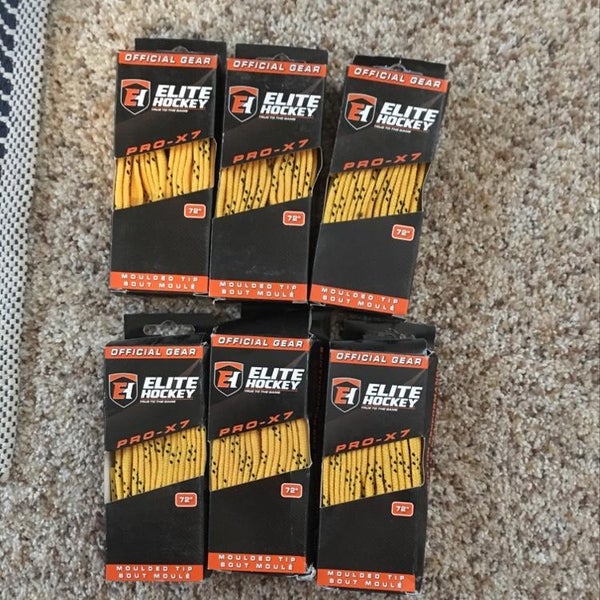 6 Yellow 72” Unwaxed Laces