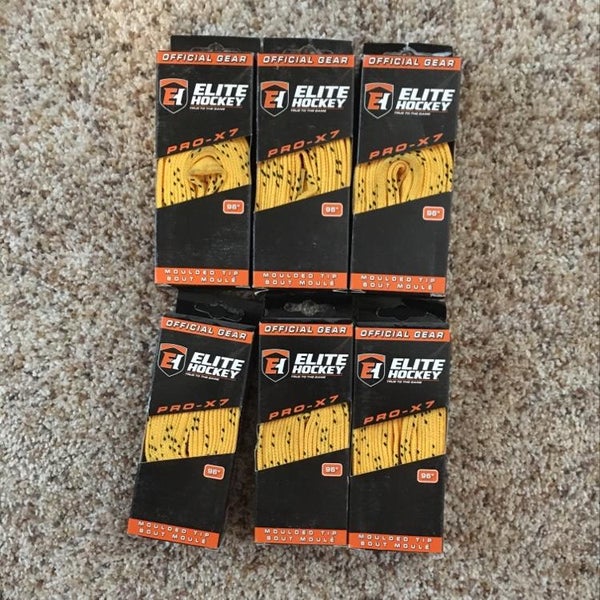 6 Yellow 96” Unwaxed Laces